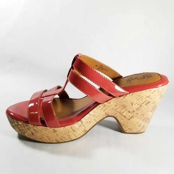 Sofft Eurosoft Pink Patent Faux Leather Sandals - Picture 3 of 7